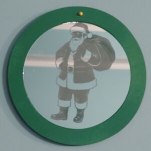 Santa Holding Toy Bag Mirror