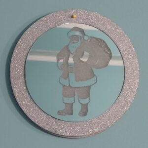 Santa Holding Toy Bag Mirror