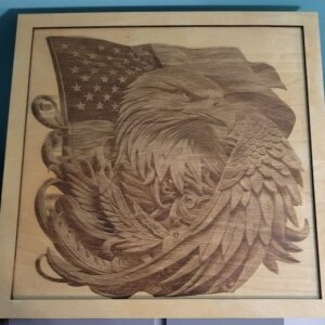USA Flag Eagle Wall Art Framed