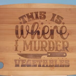 Murder Vegetables Cutting Board
