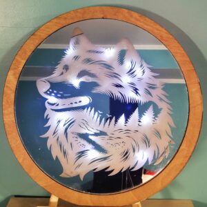 Woodland Wolf Mirror