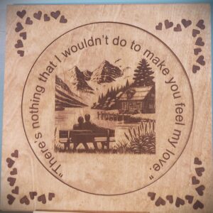 Woodland Couple on Bench Wall Art