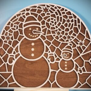 Wood Snowman Wall Art 2 Layers