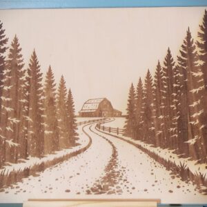 Country Scene with Barn Wall Art