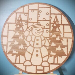 Wood Snowman Wall Art