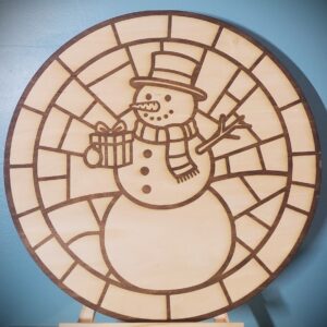 Wood Snowman Wall Art