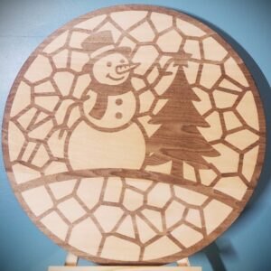 Wood Snowman Wall Art