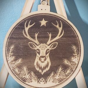 Wood Buck Ornament