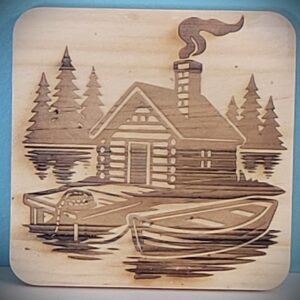 Country Scenic Wood Coaster