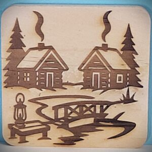 Country Scenic Wood Coaster