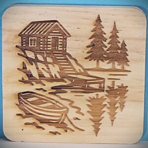 Country Scenic Wood Coaster