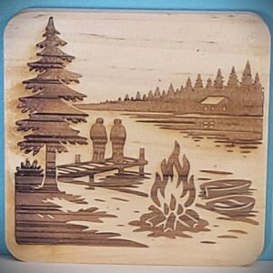 Country Scenic Wood Coaster