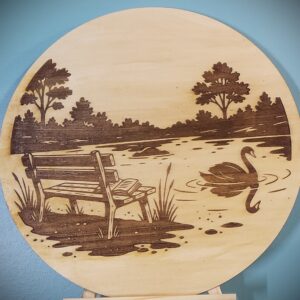 Swan on Pond Wall Art