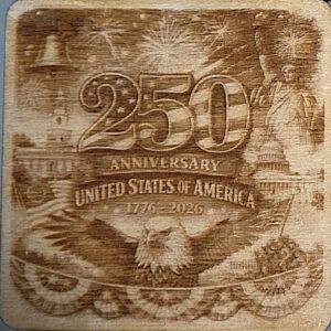 250th Anniversary Wood Coasters