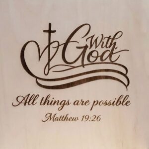 With God All Things Are Possible Wood Wall Art