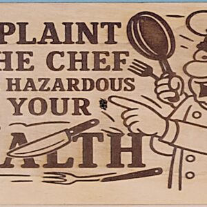 Complaints to the Chef Wood Wall Art