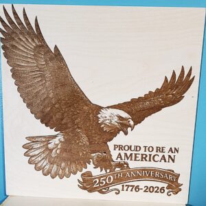 Eagle Proud to Be an American Wood All Art
