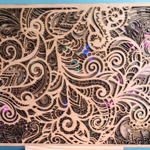 3D Layered Wood Wall Decor with Battery Operated Lights